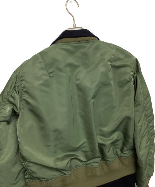 sacai（サカイ）sacai (サカイ) コート グリーン×ネイビー サイズ:1の古着・服飾アイテム