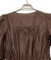 中古・古着 HER LIP TO (ハーリップトゥ) Airy Volume Sleeve Dress ブラウン サイズ:Sサイズ 未使用品：6000円