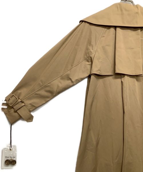 HER LIP TO（ハーリップトゥ）HER LIP TO (ハーリップトゥ) トレンチコート ブラウン サイズ:Sサイズ 未使用品の古着・服飾アイテム