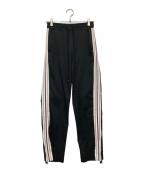 Maison MIHARA YASUHIROメゾン ミハラ ヤスヒロ）の古着「ライントラックパンツ」｜ブラック×ホワイト