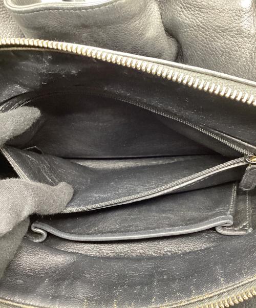 BVLGARI（ブルガリ）BVLGARI (ブルガリ) レザーショルダーバッグ ブラックの古着・服飾アイテム