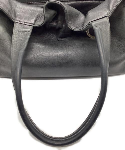 BVLGARI（ブルガリ）BVLGARI (ブルガリ) レザーショルダーバッグ ブラックの古着・服飾アイテム