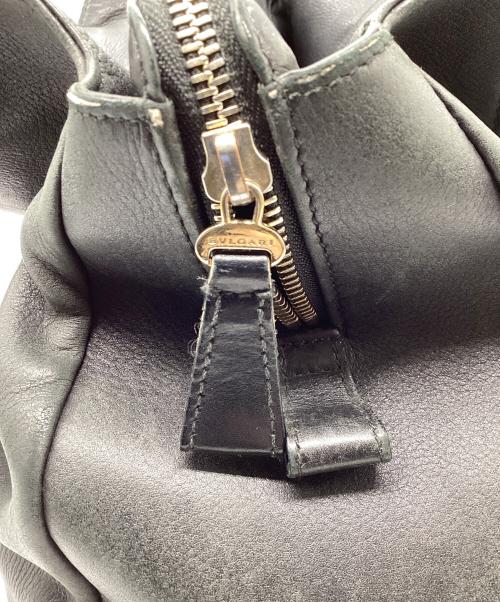 BVLGARI（ブルガリ）BVLGARI (ブルガリ) レザーショルダーバッグ ブラックの古着・服飾アイテム