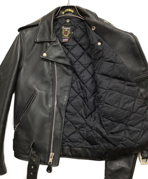 Schott（ショット）Schott (ショット) ワンスターダブルライダースジャケット ブラック サイズ:34の古着・服飾アイテム