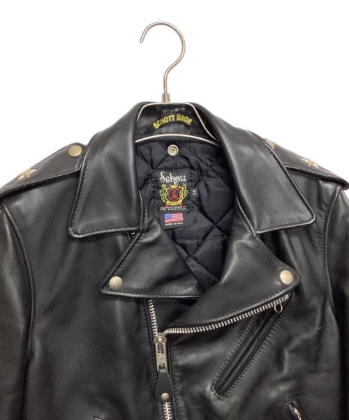 Schott（ショット）Schott (ショット) ワンスターダブルライダースジャケット ブラック サイズ:34の古着・服飾アイテム