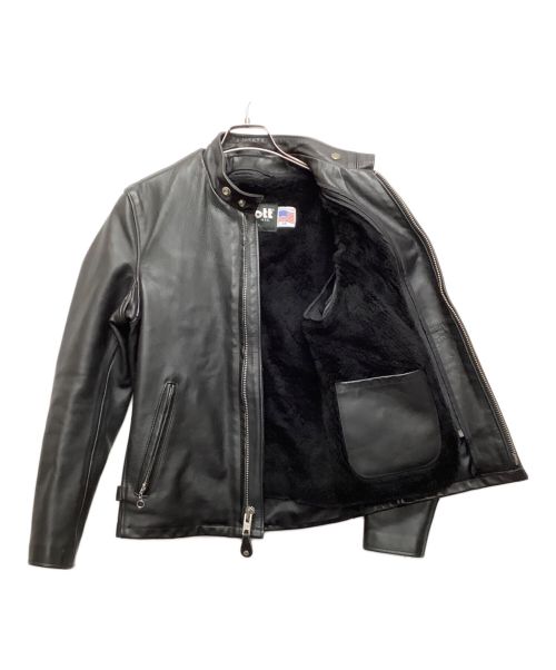 Schott（ショット）Schott (ショット) シングルライダースジャケット ブラック サイズ:34の古着・服飾アイテム