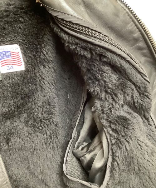 Schott（ショット）Schott (ショット) シングルライダースジャケット ブラック サイズ:34の古着・服飾アイテム