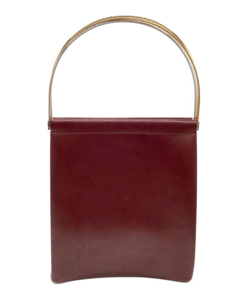 Cartier（カルティエ）Cartier (カルティエ) ハンドバッグ ボルドーの古着・服飾アイテム