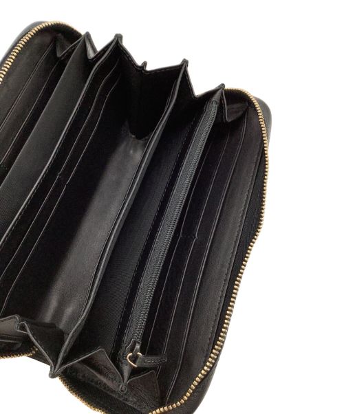 GUCCI（グッチ）GUCCI (グッチ) ラウンドファスナーウォレット ブラックの古着・服飾アイテム