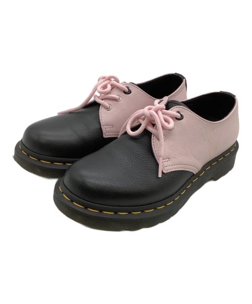 Dr.Martens（ドクターマーチン）Dr.Martens (ドクターマーチン) レザーシューズ ブラック×ピンク サイズ:UK4の古着・服飾アイテム