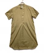 MARGARET HOWELLマーガレットハウエル）の古着「半袖ワンピース」｜カーキ