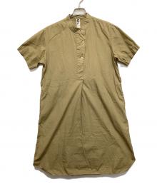MARGARET HOWELL（マーガレットハウエル）の古着「半袖ワンピース」｜カーキ