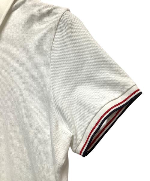 MONCLER（モンクレール）MONCLER (モンクレール) ポロシャツ ホワイト サイズ:Sの古着・服飾アイテム