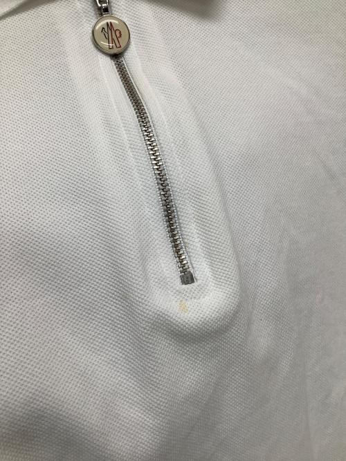 MONCLER（モンクレール）MONCLER (モンクレール) ポロシャツ ホワイト サイズ:Sの古着・服飾アイテム