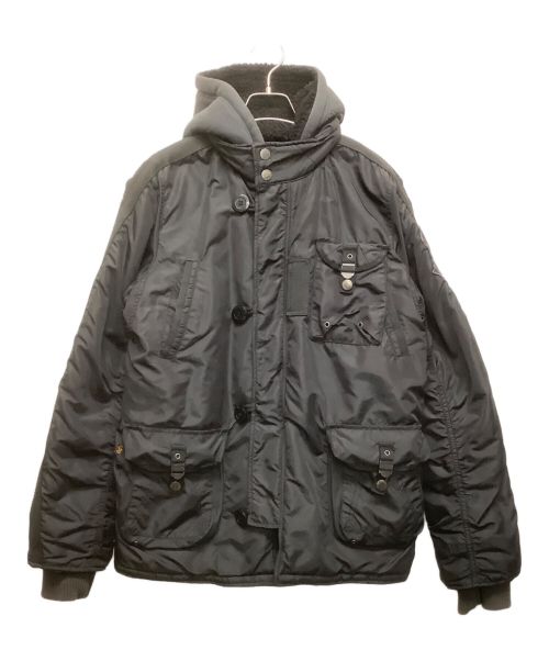 ALPHA（アルファ）ALPHA (アルファ) ミリタリージャケット ブラック サイズ:SMALLの古着・服飾アイテム