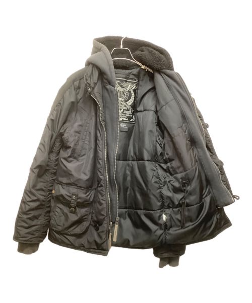 ALPHA（アルファ）ALPHA (アルファ) ミリタリージャケット ブラック サイズ:SMALLの古着・服飾アイテム