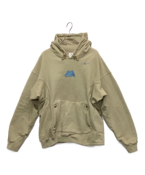 NIKE（ナイキ）NIKE (ナイキ) プルオーバーパーカー ベージュ サイズ:Mの古着・服飾アイテム