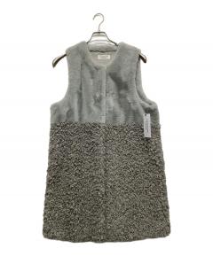 中古・古着通販】lignaggio (リナージオ) ファーベスト グレー サイズ