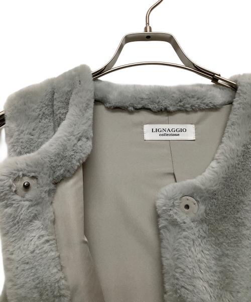 LIGNAGGIO（リナージオ）LIGNAGGIO (リナージオ) ロングジレベスト グレー サイズ:Mの古着・服飾アイテム