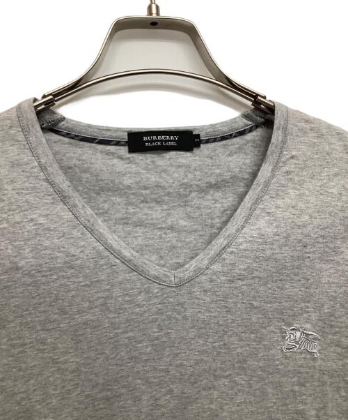 BURBERRY BLACK LABEL（バーバリーブラックレーベル）BURBERRY BLACK LABEL (バーバリーブラックレーベル) Vネックカットソー グレー サイズ:3の古着・服飾アイテム
