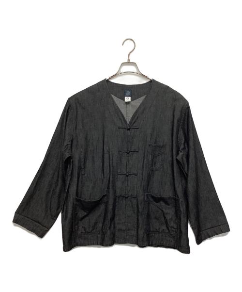 POST O'ALLS（ポストオーバーオールズ）POST O'ALLS (ポストオーバーオールズ) チャイナジャケット　POST O’ALLS グレー サイズ:Lの古着・服飾アイテム