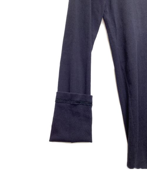 DOLCE & GABBANA（ドルチェ＆ガッバーナ）DOLCE & GABBANA (ドルチェ＆ガッバーナ) ヘンリーネックカットソー ネイビー×ホワイト サイズ:Sの古着・服飾アイテム