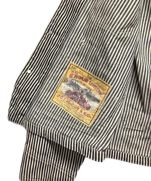 Joe McCOY（ジョーマッコイ）Joe McCOY (ジョーマッコイ) カバーオール ホワイト×ネイビー サイズ:Mサイズの古着・服飾アイテム