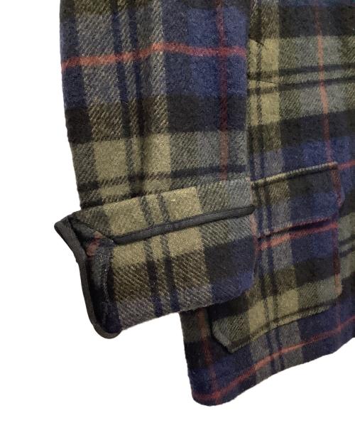 JOHNSON WOOLEN MILLS（ジョンソンウーレンミルズ）JOHNSON WOOLEN MILLS (ジョンソンウーレンミルズ) ウールカバーオール カーキ×ネイビー サイズ:Lの古着・服飾アイテム