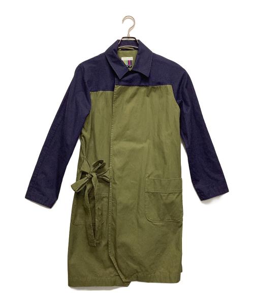 FACETASM（ファセッタズム）FACETASM (ファセッタズム) ステンカラーコート カーキ×パープル サイズ:Lの古着・服飾アイテム