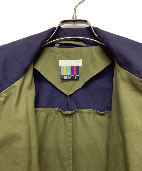 FACETASM（ファセッタズム）FACETASM (ファセッタズム) ステンカラーコート カーキ×パープル サイズ:Lの古着・服飾アイテム
