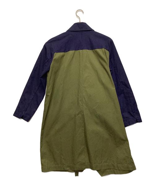 FACETASM（ファセッタズム）FACETASM (ファセッタズム) ステンカラーコート カーキ×パープル サイズ:Lの古着・服飾アイテム