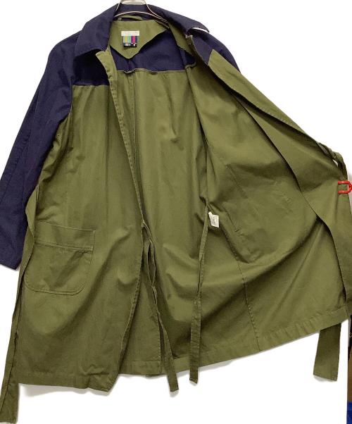 FACETASM（ファセッタズム）FACETASM (ファセッタズム) ステンカラーコート カーキ×パープル サイズ:Lの古着・服飾アイテム