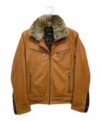 BURBERRY BLACK LABELバーバリーブラックレーベル）の古着「ラムレザージャケット」｜ブラウン