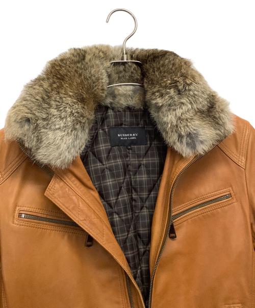 BURBERRY BLACK LABEL（バーバリーブラックレーベル）BURBERRY BLACK LABEL (バーバリーブラックレーベル) ラムレザージャケット ブラウン サイズ:Mの古着・服飾アイテム