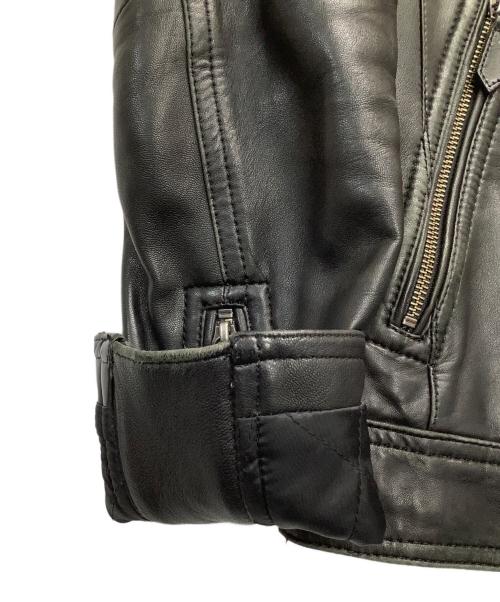 BURBERRY BLACK LABEL（バーバリーブラックレーベル）BURBERRY BLACK LABEL (バーバリーブラックレーベル) ラムレザージャケット ブラック サイズ:Mの古着・服飾アイテム