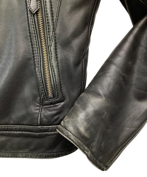 BURBERRY BLACK LABEL（バーバリーブラックレーベル）BURBERRY BLACK LABEL (バーバリーブラックレーベル) ラムレザージャケット ブラック サイズ:Mの古着・服飾アイテム