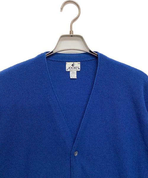 JOCKEY（ジョッキー）JOCKEY (ジョッキー) アクリルニットカーディガン ブルー サイズ:Lの古着・服飾アイテム
