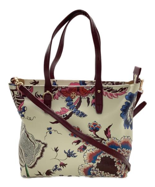 TORY BURCH（トリーバーチ）TORY BURCH (トリーバーチ) ショルダーバッグ パープル×ホワイトの古着・服飾アイテム