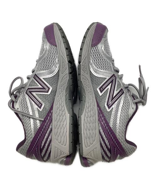 NEW BALANCE（ニューバランス）NEW BALANCE (ニューバランス) ローカットスニーカー シルバー×パープル サイズ:27cmの古着・服飾アイテム