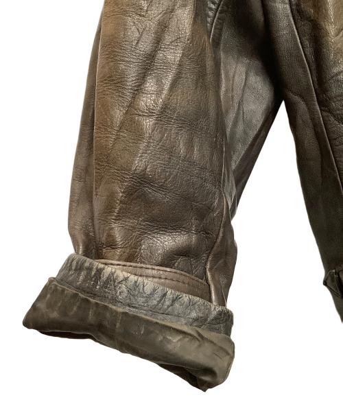 その他ブランド（ソノタブランド）その他ブランド (ソノタブランド) レザージャケット ブラウン サイズ:ＸLの古着・服飾アイテム