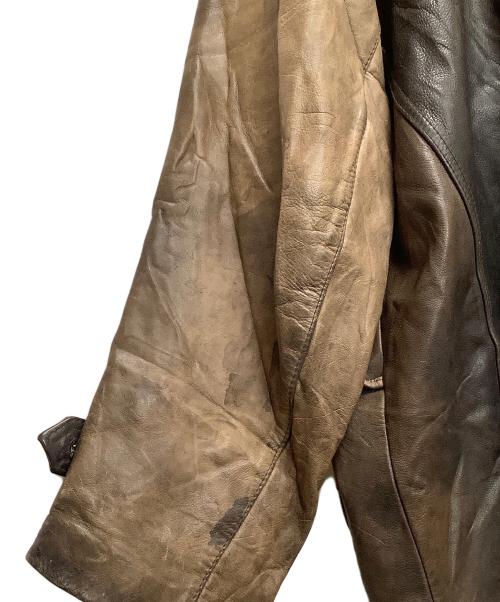 その他ブランド（ソノタブランド）その他ブランド (ソノタブランド) レザージャケット ブラウン サイズ:ＸLの古着・服飾アイテム