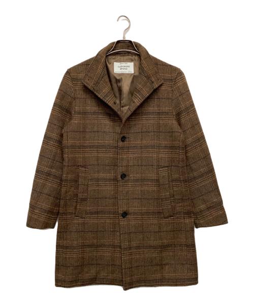 417 by EDIFICE（417 バイ エディフィス）417 by EDIFICE (417 バイ エディフィス) スタンドネックコート ブラウン サイズ:Mの古着・服飾アイテム