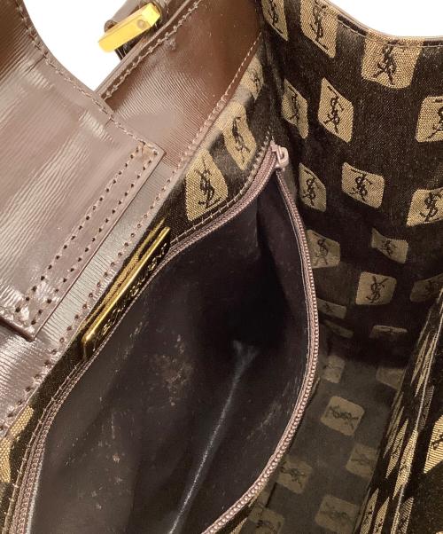 Yves Saint Laurent（イヴサンローラン）Yves Saint Laurent (イヴサンローラン) ハンドバッグ ブラウン×ブラウンの古着・服飾アイテム