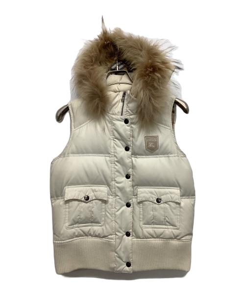 BURBERRY BLUE LABEL（バーバリー ブルー レーベル）BURBERRY BLUE LABEL (バーバリーブルーレーベル) ダウンベスト ホワイト サイズ:38の古着・服飾アイテム