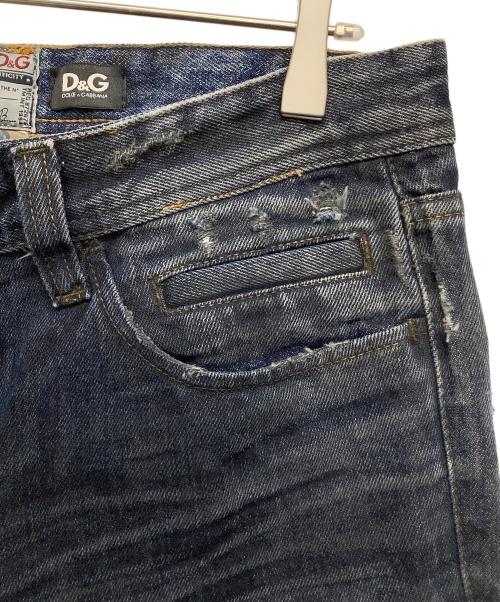 DOLCE & GABBANA（ドルチェ＆ガッバーナ）DOLCE & GABBANA (ドルチェ＆ガッバーナ) ダメージデニムパンツ ブルー サイズ:32の古着・服飾アイテム