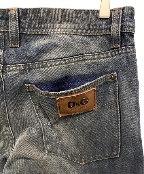 DOLCE & GABBANA（ドルチェ＆ガッバーナ）DOLCE & GABBANA (ドルチェ＆ガッバーナ) ダメージデニムパンツ ブルー サイズ:32の古着・服飾アイテム