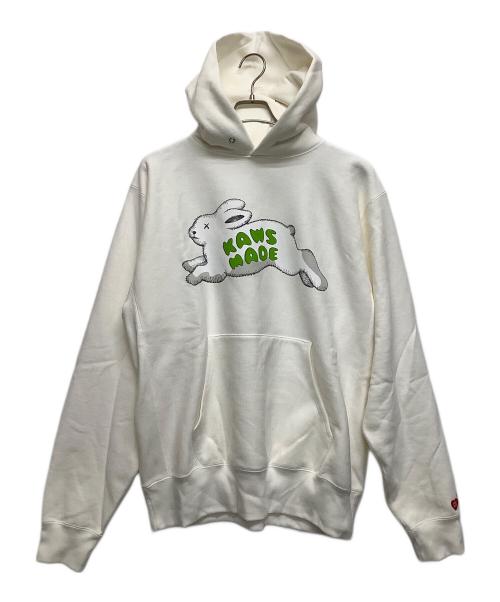 HUMAN MADE（ヒューマンメイド）HUMAN MADE (ヒューマンメイド) KAWS (カウズ) プルオーバーパーカー ホワイト サイズ:XXLの古着・服飾アイテム