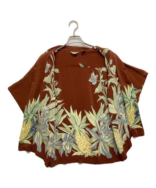 pine mcswine（リアルマッコイズ）pine mcswine (リアルマッコイズ) アロハシャツ ブラウン サイズ:16 1/2−17Lの古着・服飾アイテム