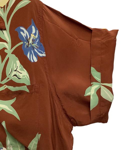 pine mcswine（リアルマッコイズ）pine mcswine (リアルマッコイズ) アロハシャツ ブラウン サイズ:16 1/2−17Lの古着・服飾アイテム