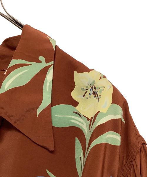 pine mcswine（リアルマッコイズ）pine mcswine (リアルマッコイズ) アロハシャツ ブラウン サイズ:16 1/2−17Lの古着・服飾アイテム